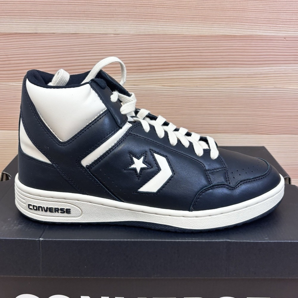 Converse Weapon High Men Sz 11 Old Money Pack Black Natural Ivory A04400C BIRD